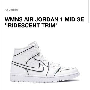 Air Jordan one mid iridescent outline